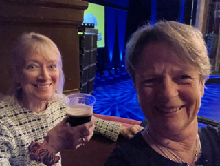 A box at the London Palladium donated by Phil McIntyre Entertainments and won by Sheila Kavanagh and Diana Muggleston