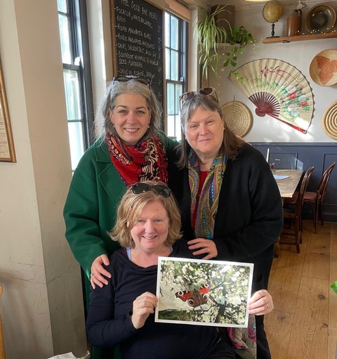 Butterfly print donated by Valerie Brueton and won by Leona Akass Ostra and Linda Almond