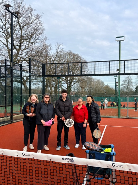 Padel lesson donated by Georgians Padel and won by Linda Almond, Heather Boardman and Valerie Bruton (2)