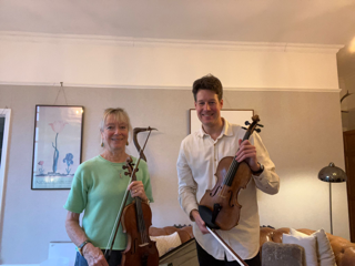 Private violin lesson donated by Thomas Gould and won by Diana Muggleston