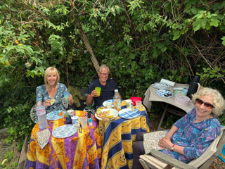 Afternoon tea for two on Sue’s allotment. Donated by Sue Westbrook and won by Sue and Chris Hessel